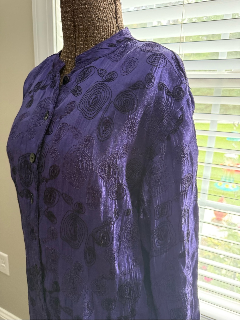 Women’s Chico’s Purple Embroidered Tunic